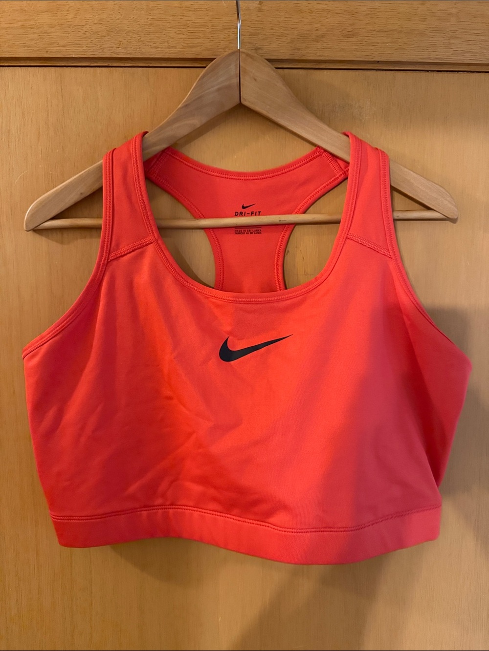 Nike Dri-FIT Victory Compression Racerback Sports Bra Coral Orange Size 3X